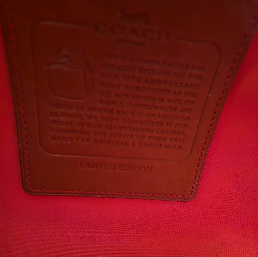 Coach 75th Anniversary 9170 Saddle Bag Limited Edition - With Hangtags - Picture 9 of 16